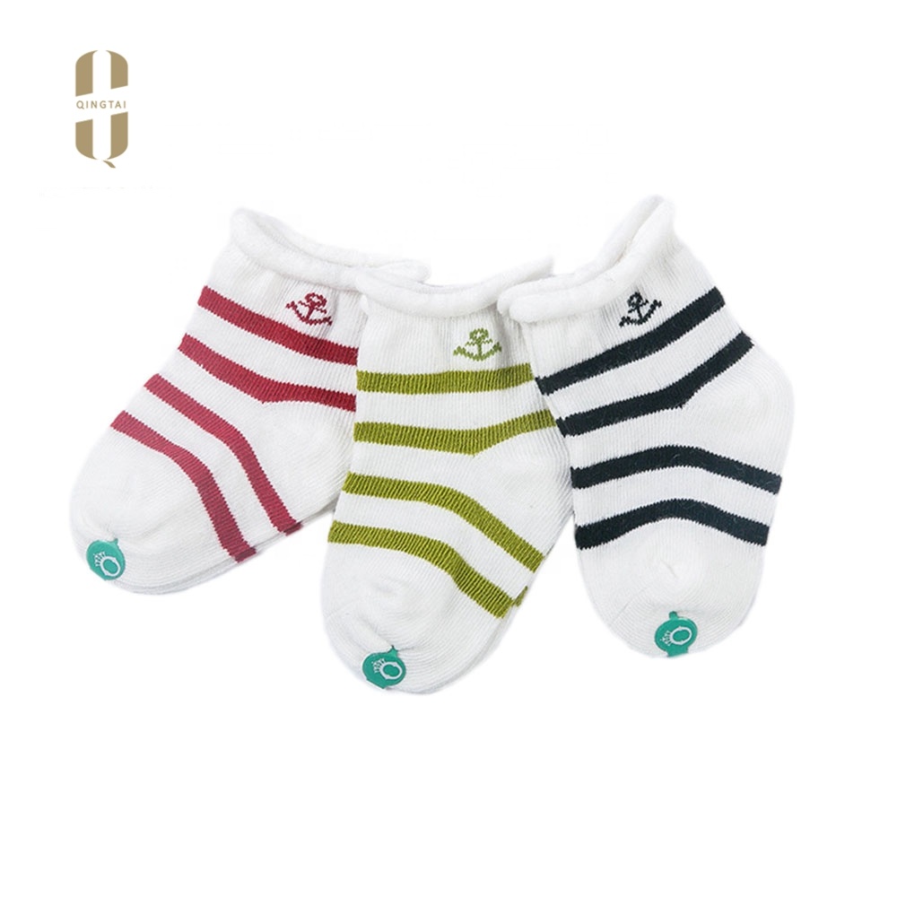 Wholesale top quality babys combed cotton kids 100% cotton socks