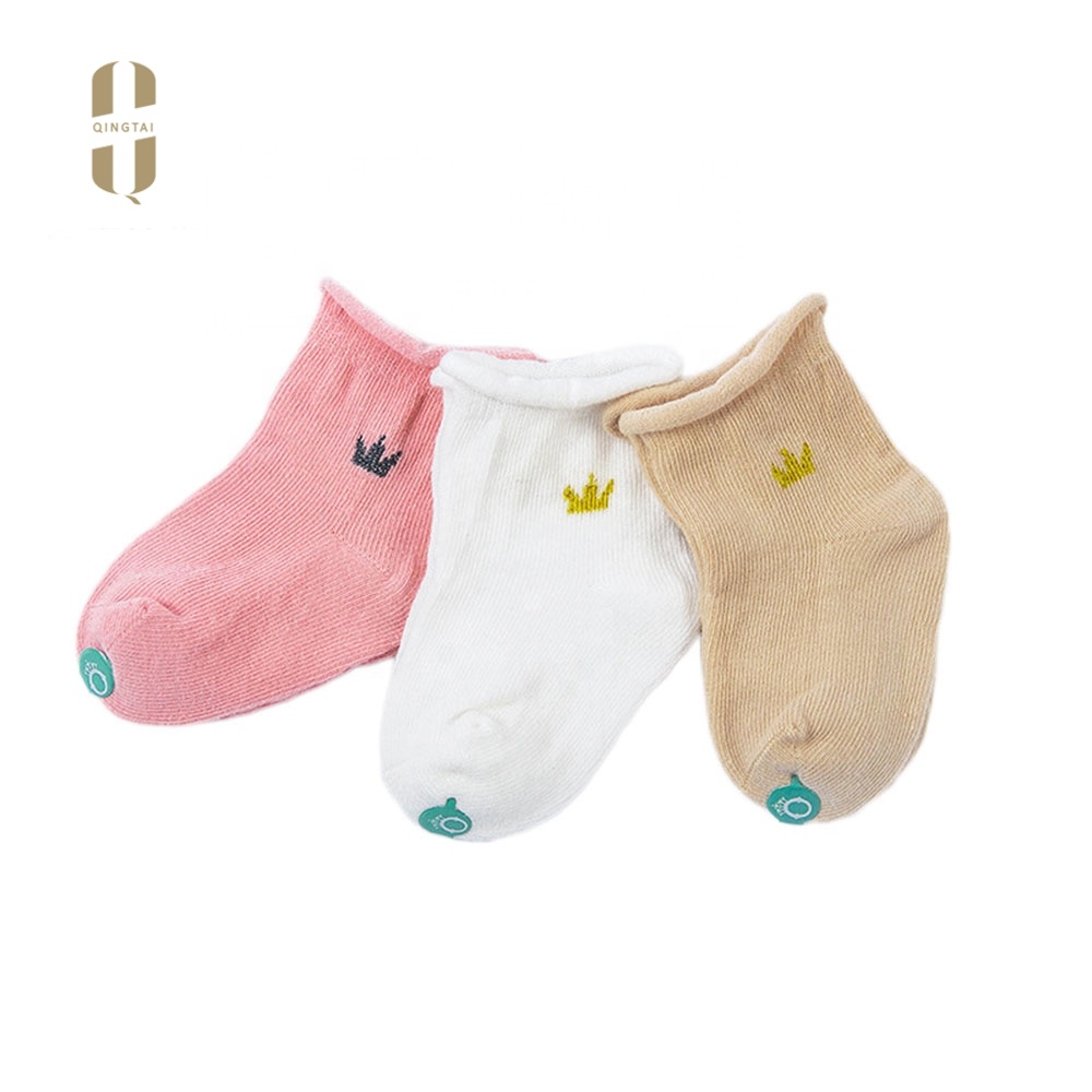 Wholesale top quality babys combed cotton kids 100% cotton socks