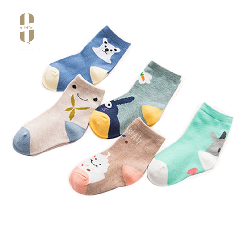 Custom novelty comfortable winter kids cute all cotton korean socks