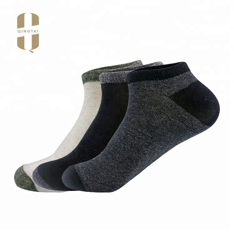 Wholesale soft all cotton no-show fit thick sport men socks