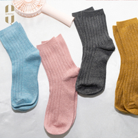 Ladies wool lurex classic crew socks