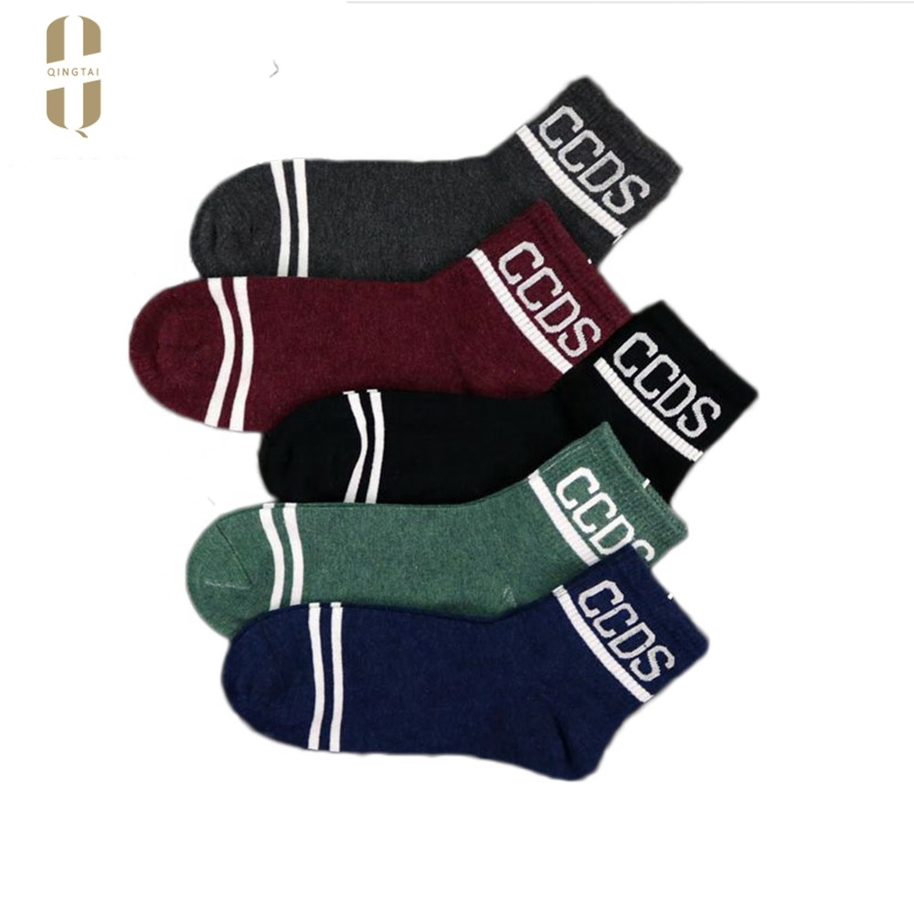 Custom christian pattern cotton crew dress sporty basketball socks
