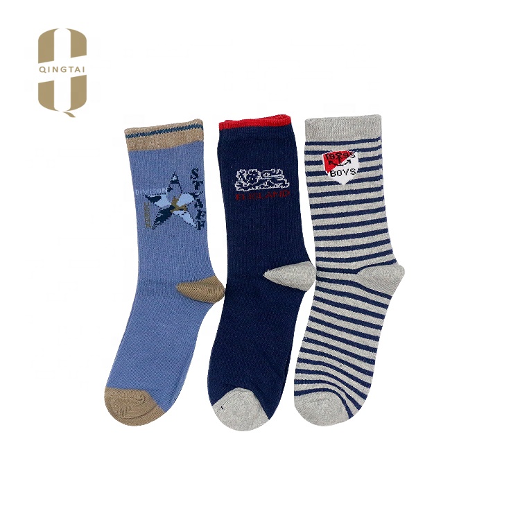 Wholesale custom cotton sporty children kids boy funny socks
