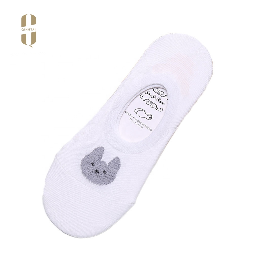 Wholesale high quality women white 100% cotton colored ankle socks