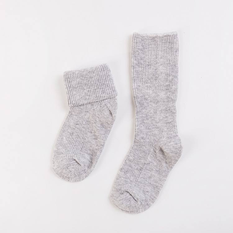 QINGTAI custom health eco friendly plain children tube socks