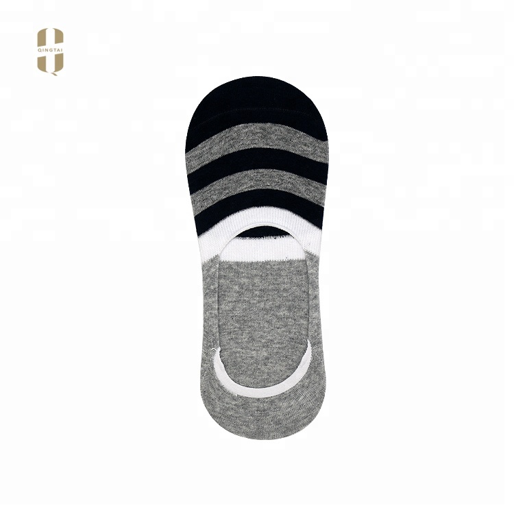 OEM custom all cotton mens casual boat ankle low cut no show socks