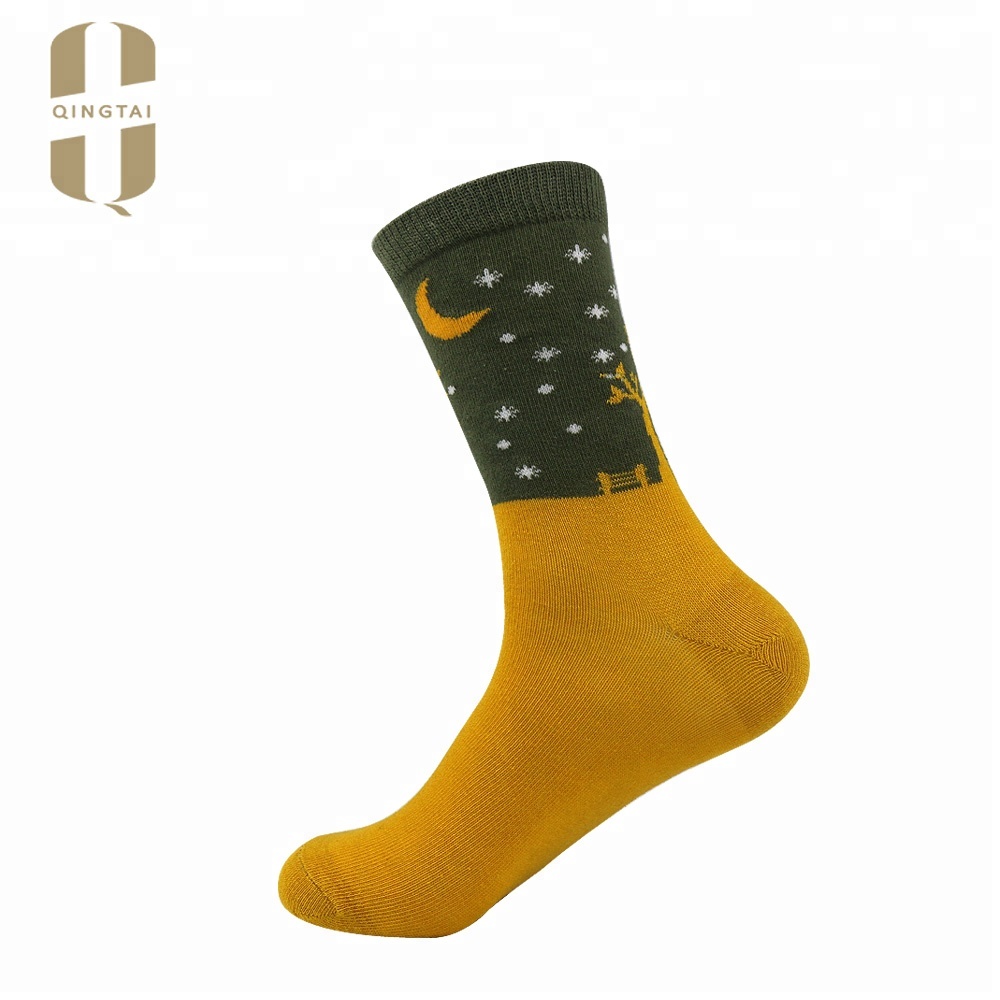China hot sale korean style mid-calf length 100% cotton soft sock