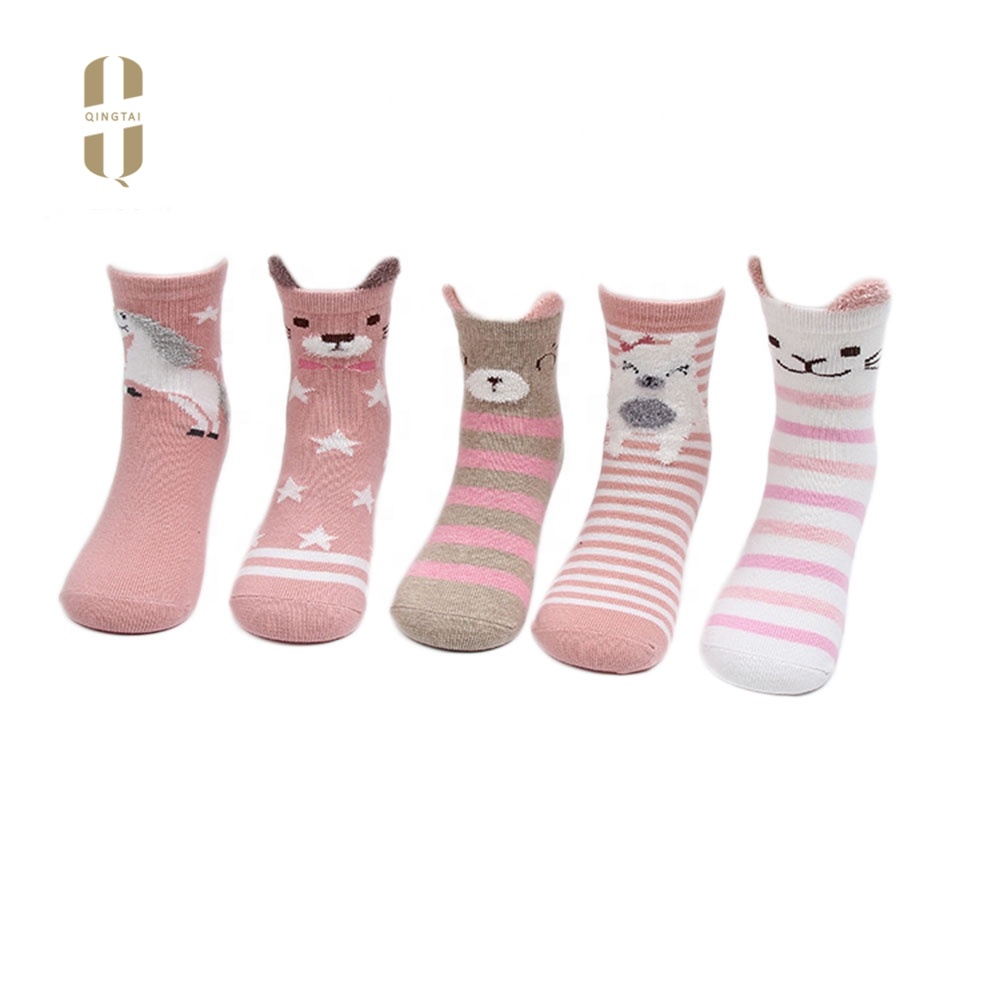 Lovely cartoon funny 3d animal teen young girl cartoon tube socks