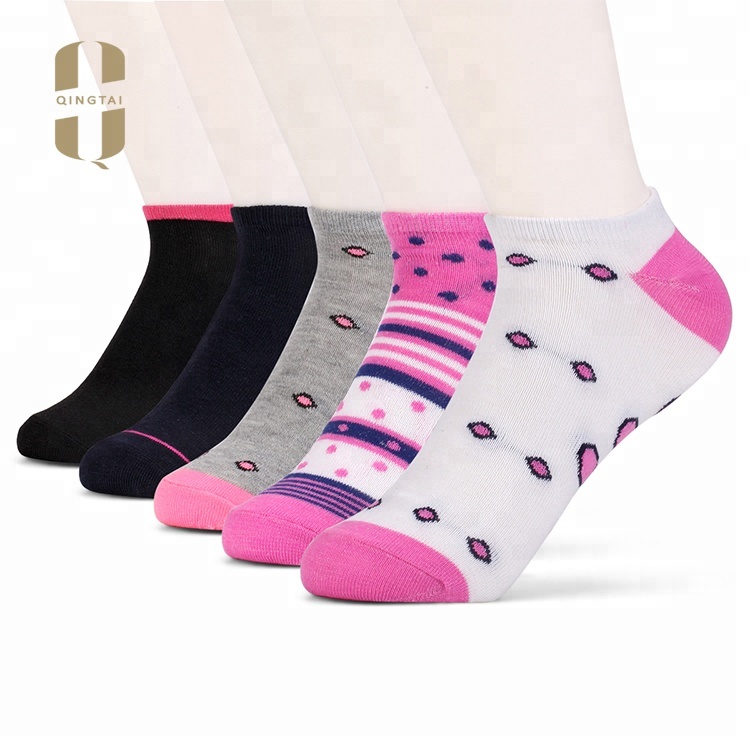 Custom breathable fashion design cotton women ankle socks