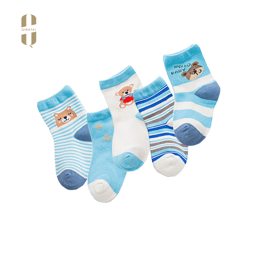 Custom novelty comfortable winter kids cute all cotton korean socks