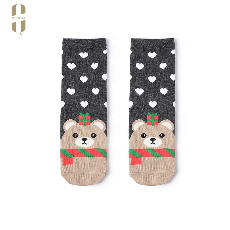 Wholesale winter warm thick floor funny christmas cozy women socks