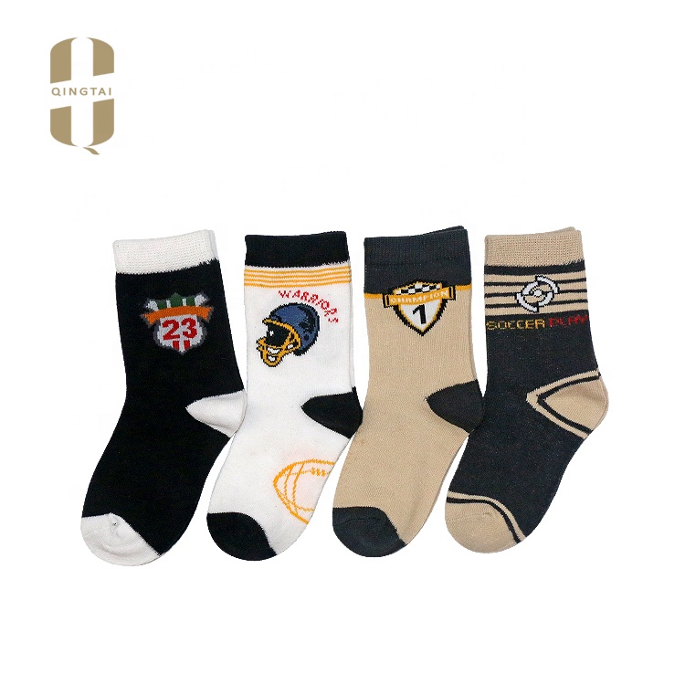 Custom korean style heated fancy 100% cotton kids winter socks