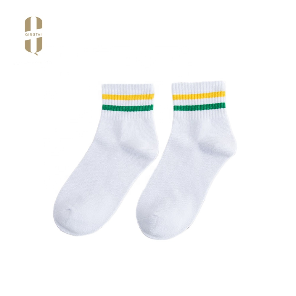 Wholesale custom manufacturer white young girl school woman lady sock