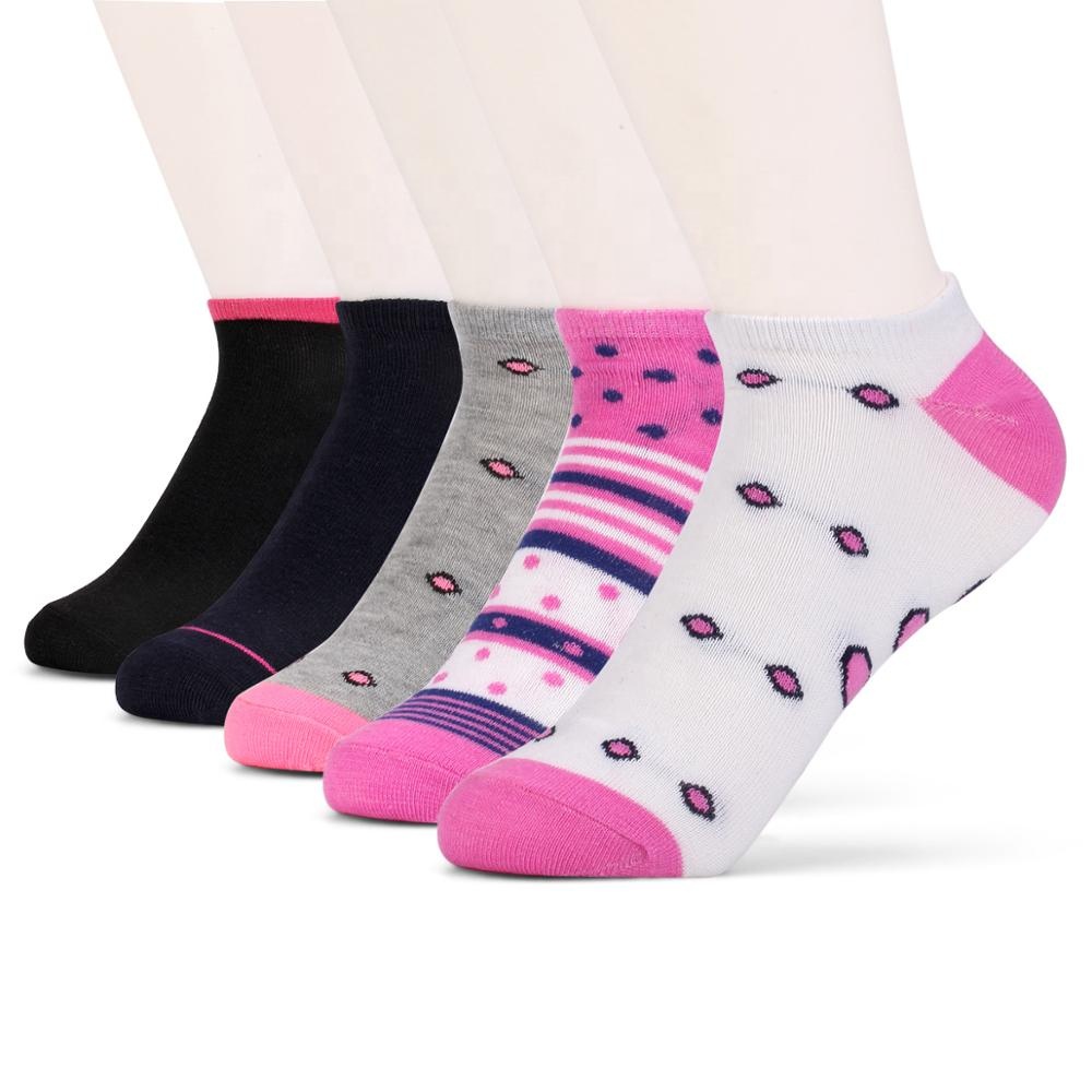 Export custom size 100% Cotton Women colorful ankle socks