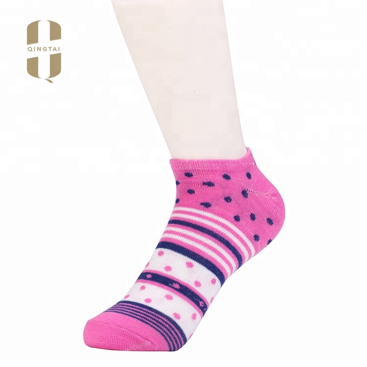 Custom breathable fashion design cotton women ankle socks