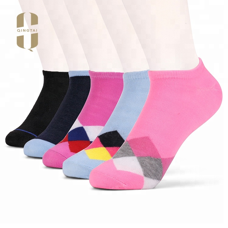 Custom breathable fashion design ankle socks for women