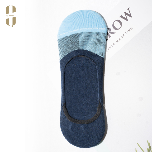 Men classic soft cotton multi footlet liner invisible socks