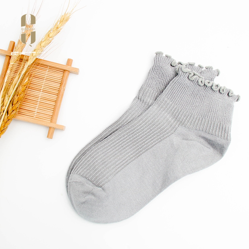 Wholesale high quality solid color daily 100% bamboo women socks
