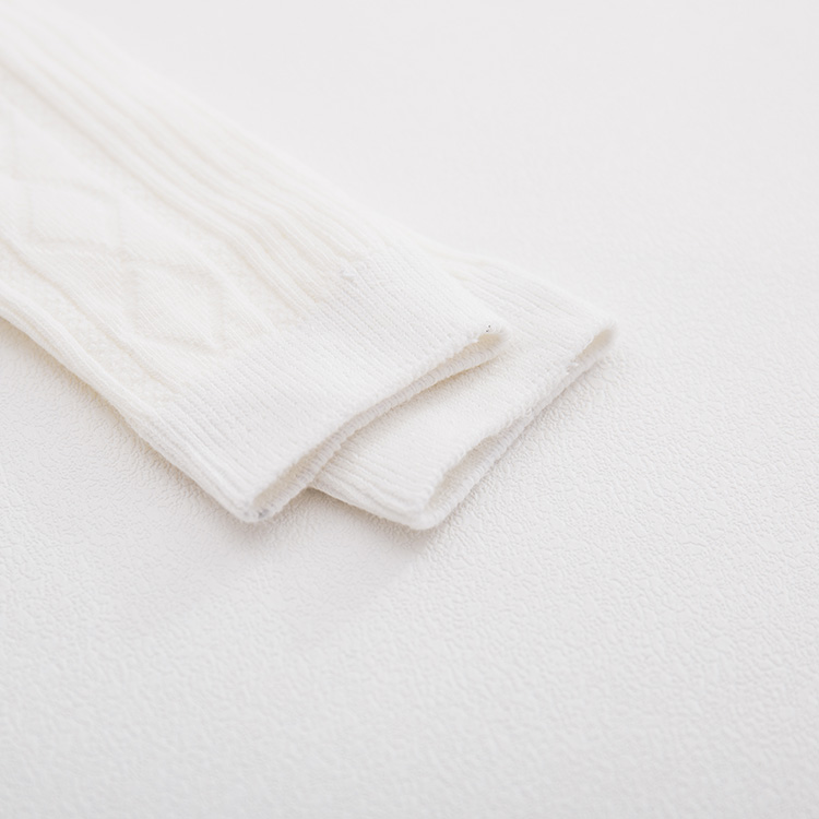Wholesale cute happy fashion girls white knee high school baby socks