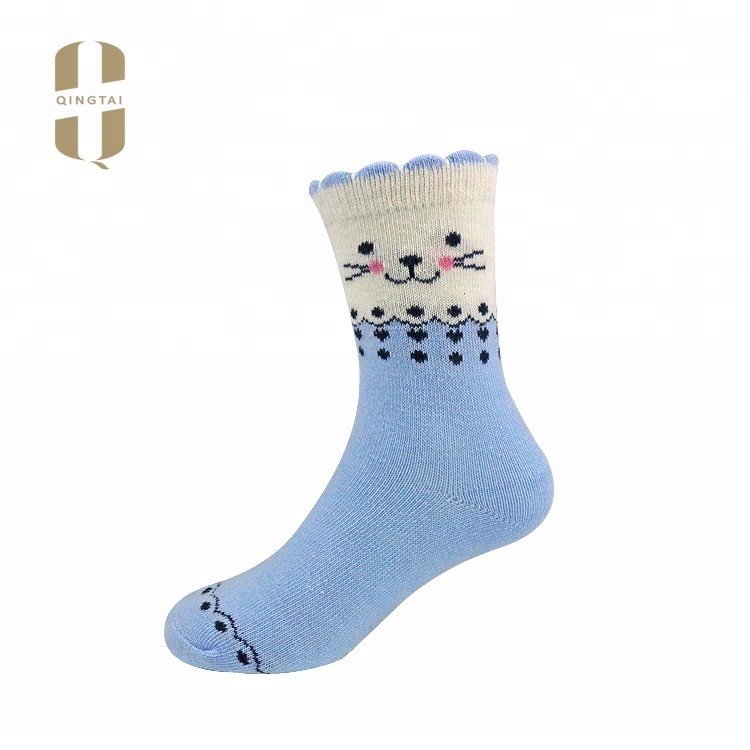 Wholesale custom cotton girl kid children tube socks